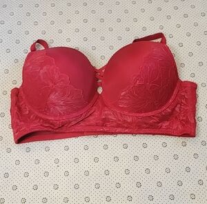 Torrid Curve Women Bra 40DD Red  360 Back Smoothing Push Up